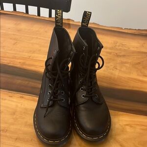 Dr. Martens Black Leather Combat Boots